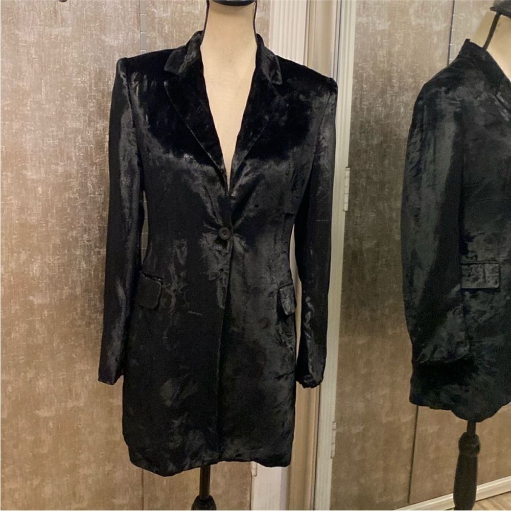Versus Versace Elegant Black Velvet Women's blazer, US4( S)